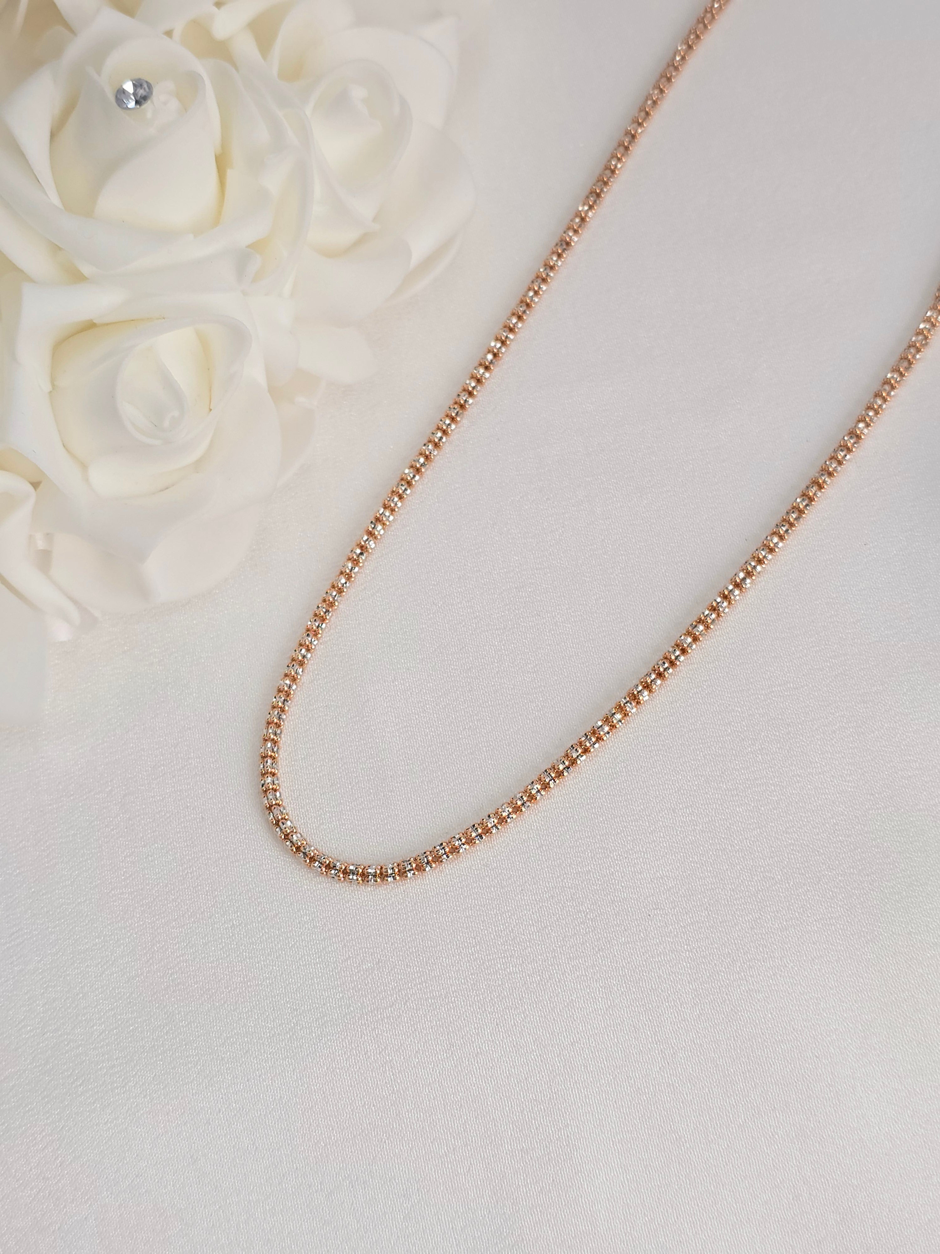 14k Rose Gold Ice Chain - 3mm