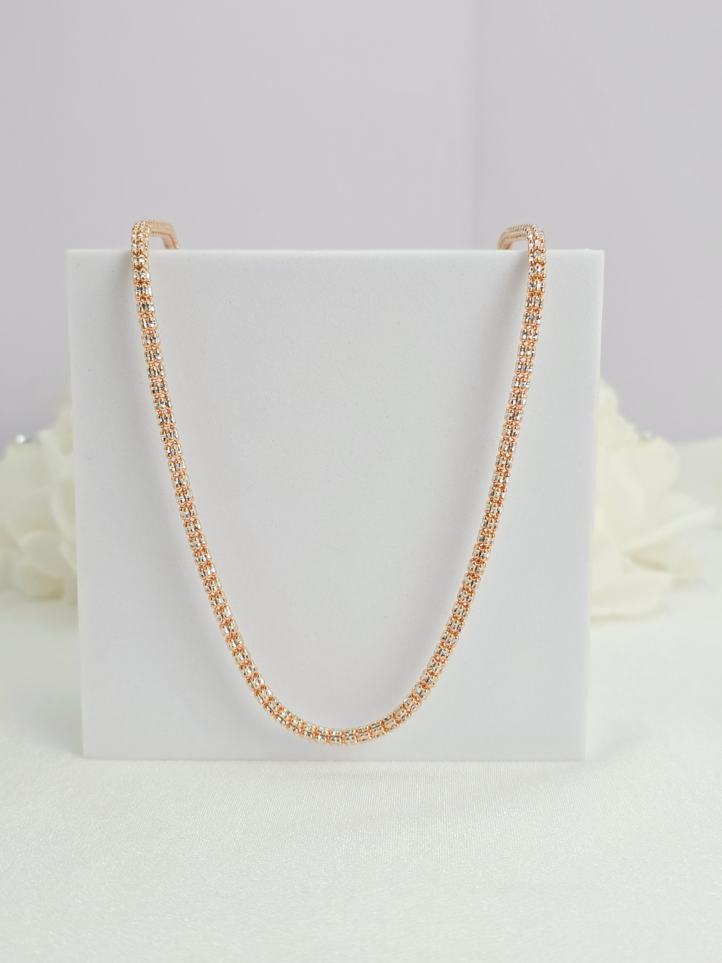14k Rose Gold Ice Chain - 3mm