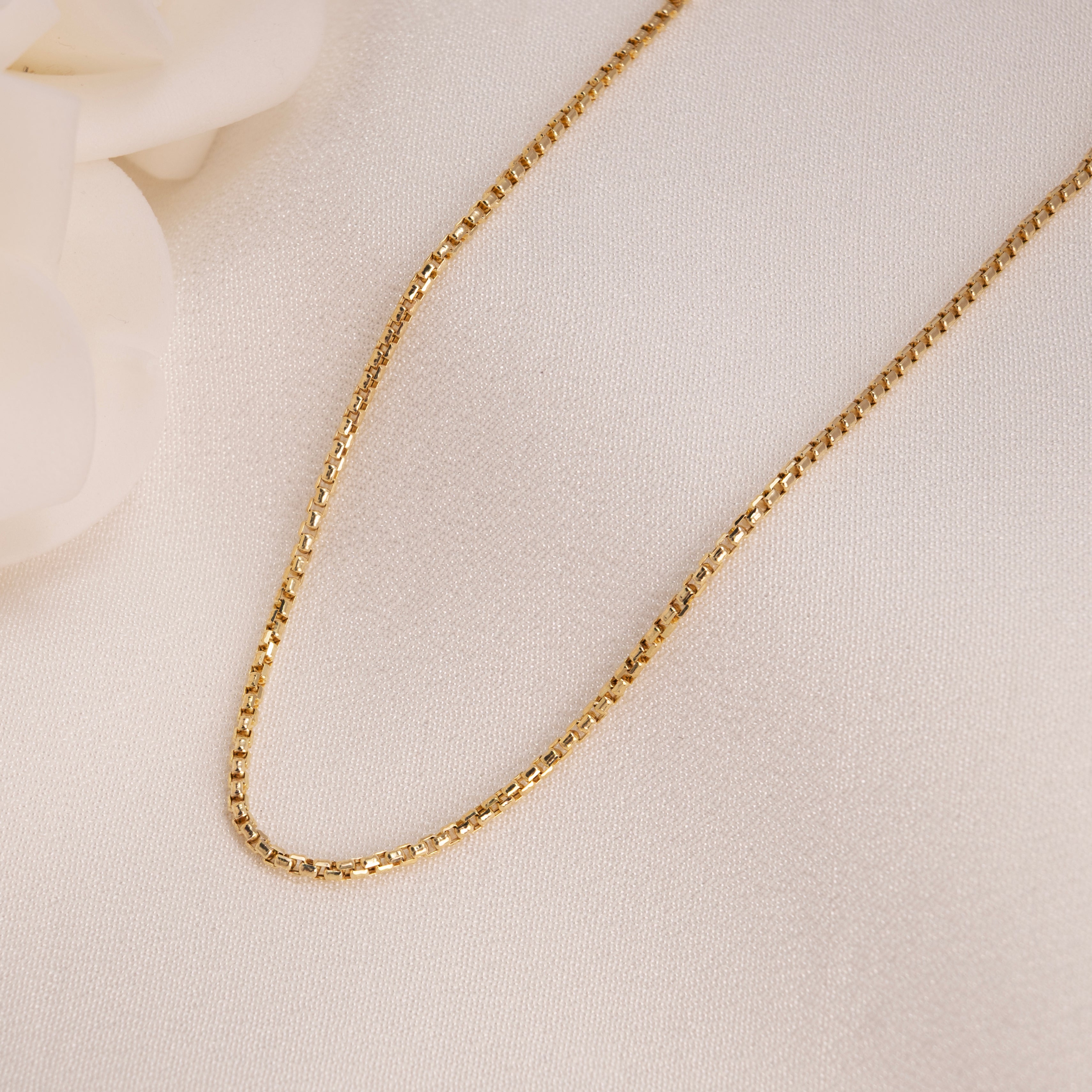 14k Round Box Chain - 1.8MM