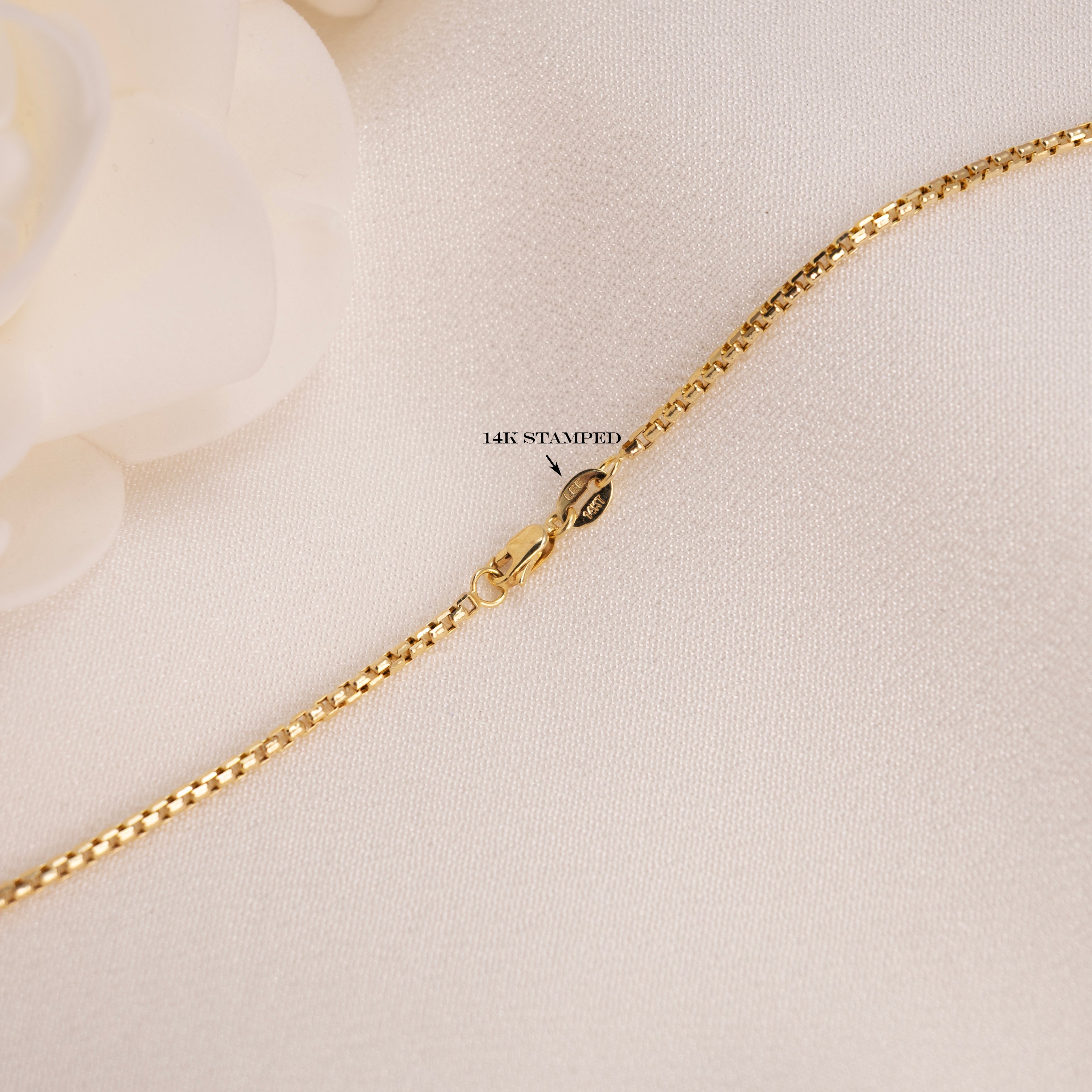 14k Round Box Chain - 1.8MM